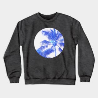 Blue Palm Trees in a Perfect Sky Crewneck Sweatshirt